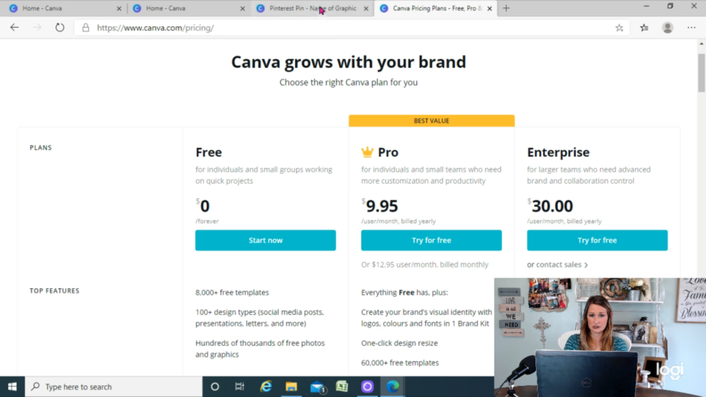canva tutorial upgrade to paid account options